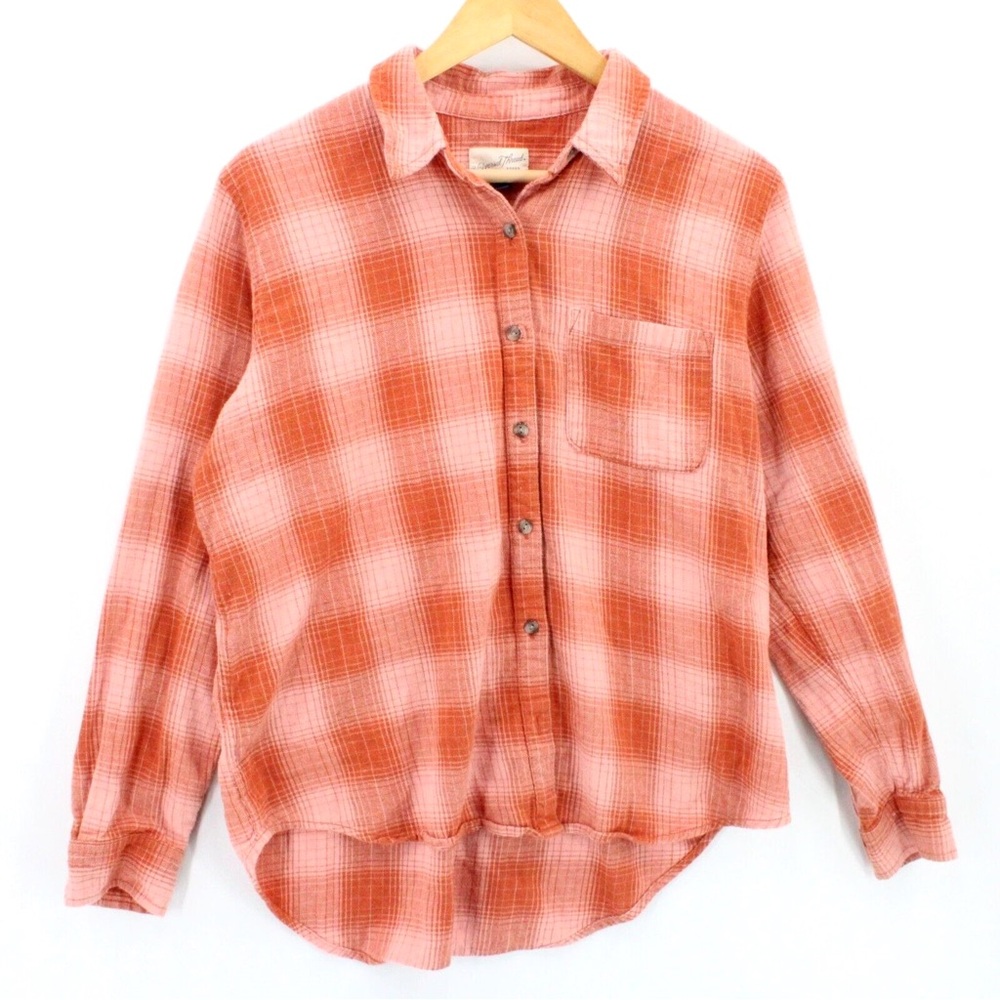 Women’s Fall Flannel - yellow and pink